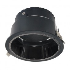 Σποτ Στρογγυλό Χωνευτό Σταθερό Αλουμινίου Μαύρο 92EL305